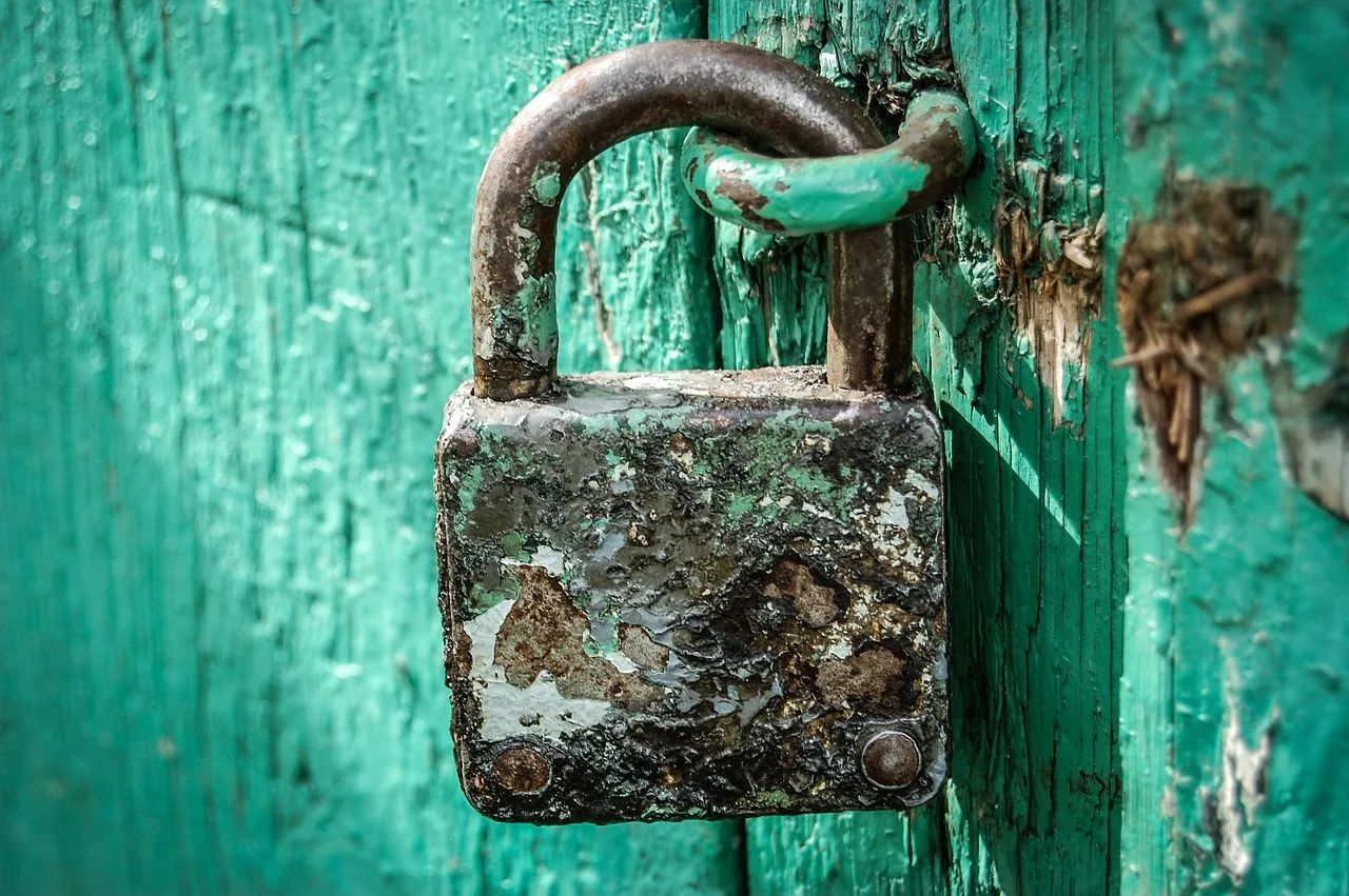 Home 52 padlock, locked, secured